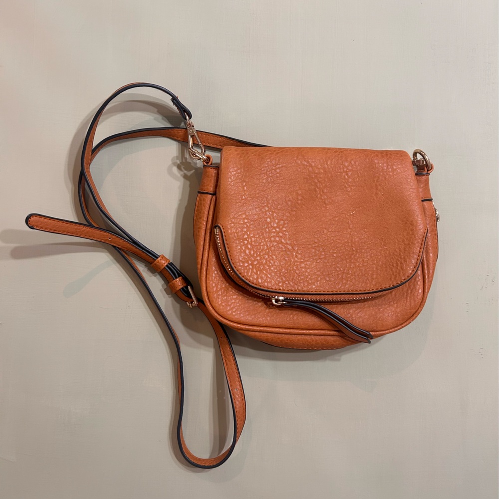 Moda Luxe Brown Leather Crossbody Bag, Tan Crossbody Bag, Moda Luxe Diva